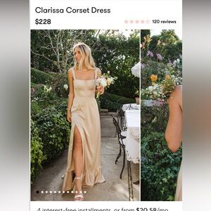 Show me your Mumu Clarissa Corset dress - Champagne Luxe Satin - size small